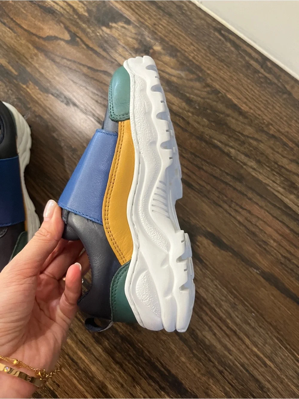 Kenzo Kids Navy, Blue and Green Velcro Sneakers